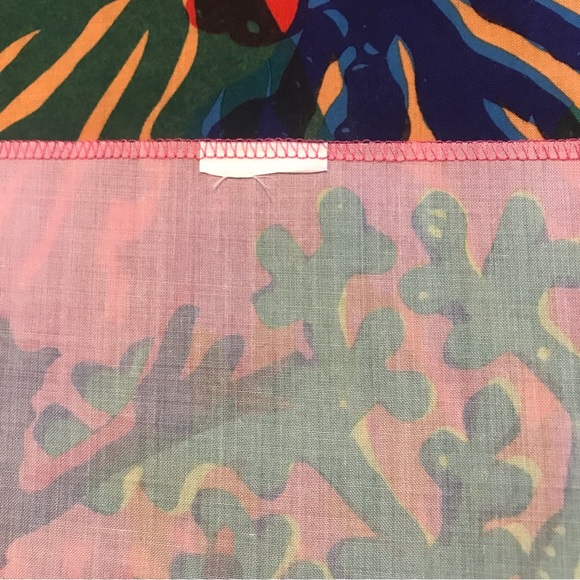 Under-the-sea coral themed 28” square scarf. No tag. - Picture 4 of 4